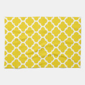 Quatrefoil Lemon Yellow Kitchen Towels Theedoek (Horizontaal)