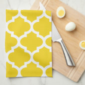 Quatrefoil Lemon Yellow Kitchen Towels Theedoek (Quarter Fold)