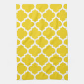 Quatrefoil Lemon Yellow Kitchen Towels Theedoek (Verticaal)