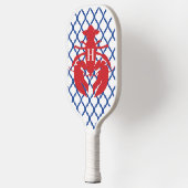 Quatrefoil Lobster Monogram Pickleball Paddle (Links)