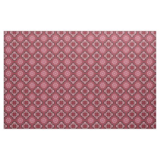 Quatrefoil Marsala Red Fabric Stof (Yard (91,4 cm))