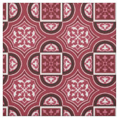 Quatrefoil Marsala Red Fabric Stof (Swatch)