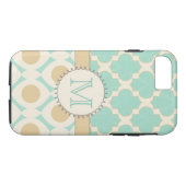 Quatrefoil Monogram Mally Mac Case-Mate iPhone Case (Achterkant (Horizontaal))