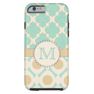 Quatrefoil Monogram Mally Mac Tough iPhone 6 Hoesje