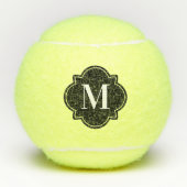 Quatrefoil Monogrammed Tennis Ball Tennisballen (Voorkant)