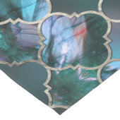 Quatrefoil Moroccan Pattern Labradorite Korte Tafelloper (Hoek)