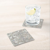 Quatrefoil Moroccan Pattern Moeder van Pearl Kartonnen Onderzetters (Insitu)