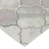 Quatrefoil Moroccan Pattern Moeder van Pearl Korte Tafelloper (Hoek)