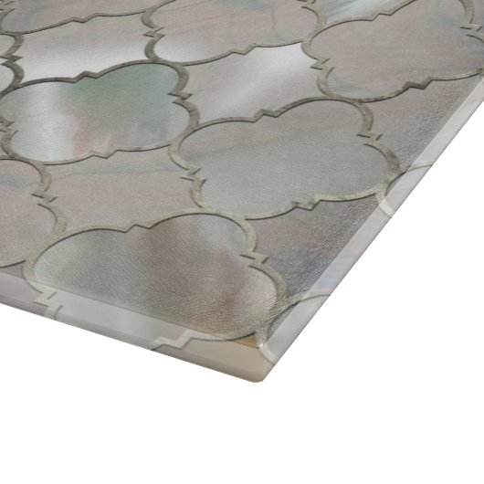 Quatrefoil Moroccan Pattern Moeder van Pearl Snijplank (Hoek)