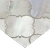 Quatrefoil Moroccan Pattern Moeder van Pearl Tafelkleed (Gekanteld)