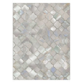 Quatrefoil Moroccan Pattern Moeder van Pearl Tafelkleed (Voorkant)