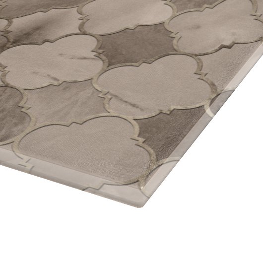 Quatrefoil Moroccan Pattern Pastel Mineral Quartz Snijplank (Hoek)