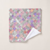 Quatrefoil Moroccan Pattern Pearl and quartz Bad Handdoek (Wasdoekje)