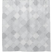 Quatrefoil-motief in grijstinten douchegordijn (Voorkant)