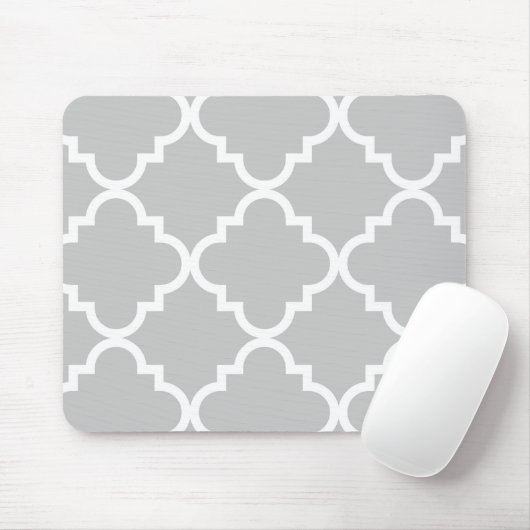 Quatrefoil Mousepad - Grijs Muismat (Met muis)