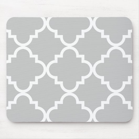 Quatrefoil Mousepad - Grijs Muismat (Voorkant)