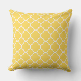 Quatrefoil Mustard Yellow Home Decor Trendy Katoen Kussen
