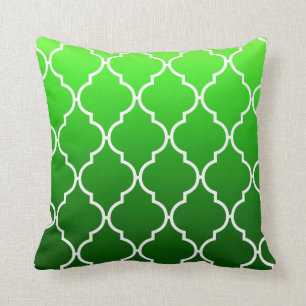 Quatrefoil Ombre Geometric   emerald Kussen