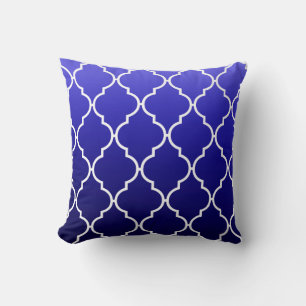 Quatrefoil Ombre Geometric   marine Kussen