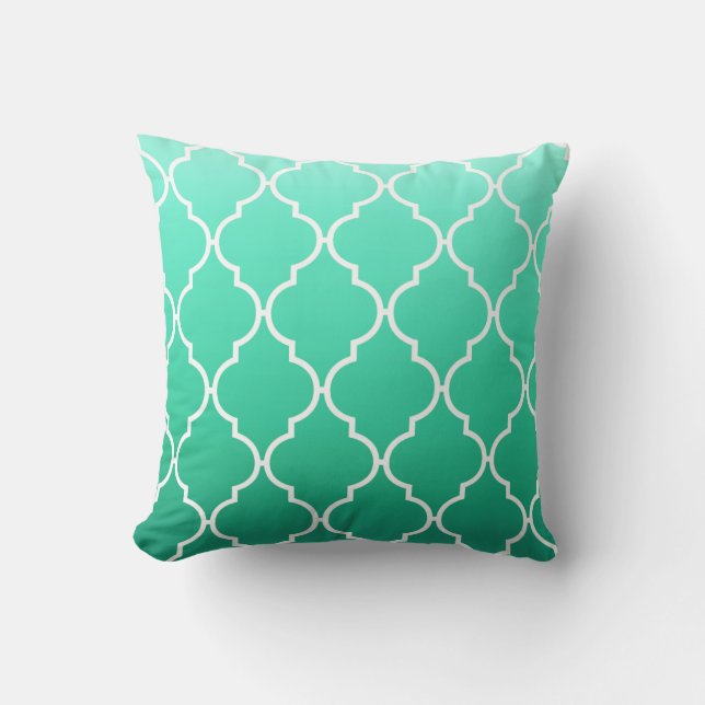 Quatrefoil Ombre Geometric | Munt Kussen (Voorkant)