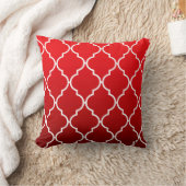 Quatrefoil Ombre Geometric | rood Kussen (Deken)