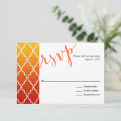 Quatrefoil Ombre Geometric RSVP Response | zonsond (Staand voorkant)