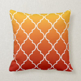 Quatrefoil Ombre Geometric | zonsondergang Kussen