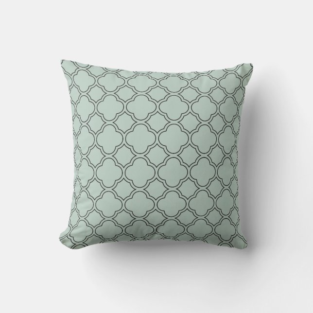 Quatrefoil Palladian Blue Decorative Pillow Kussen (Voorkant)
