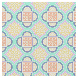 Quatrefoil Pastel Fabric 2 Stof
