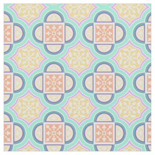 Quatrefoil Pastel Fabric 2 Stof (Close Up)