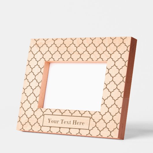 Quatrefoil Patroon Gepersonaliseerde woorden Gegraveerde Lijstjes (Links)