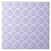 Quatrefoil Patroon Lavendel Tegeltje (Voorkant)