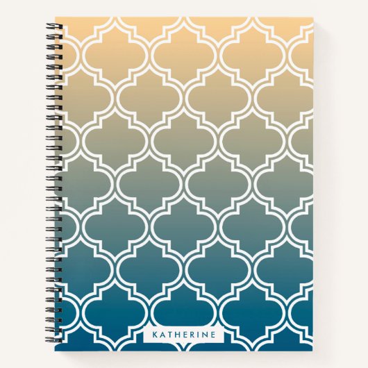 Quatrefoil Patroon Notitieboek (Voorkant)