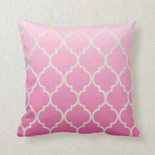Quatrefoil Patroon    roze Kussen