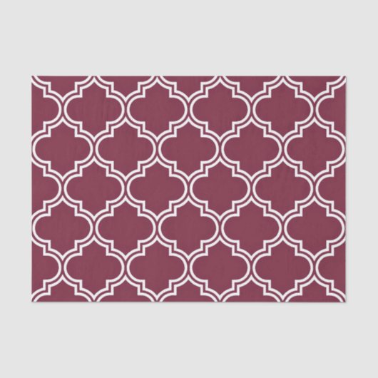 Quatrefoil Patroon Tissuepapier (Voorkant)