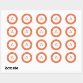 Quatrefoil Patroonmonogram Ronde Sticker (Vel)