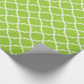 Quatrefoil Patroonpapier - limoen Cadeaupapier (Hoek)