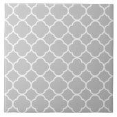 Quatrefoil Pattern Gray Tegeltje (Voorkant)