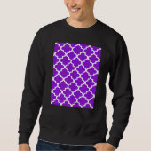Quatrefoil Pattern In White Outline On Purple Trui (Voorkant)