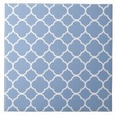 Quatrefoil Pattern Light Blue Tegeltje (Voorkant)