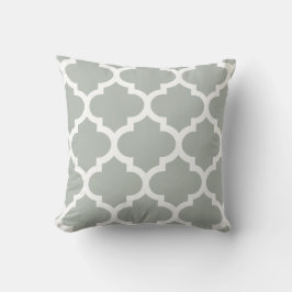 Quatrefoil Pillow in Silver Grey Kussen