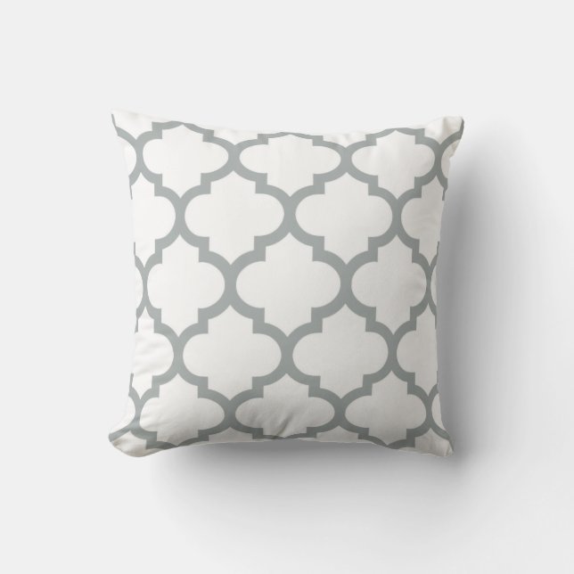 Quatrefoil Pillow - Paloma Gray Kussen (Voorkant)