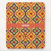 Quatrefoil Retro Aangepast patroon Muismat (Voorkant)