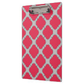 Quatrefoil rood en grijs klembord (Links)