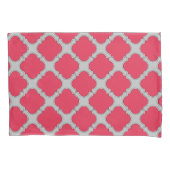 Quatrefoil rood en grijs kussensloop (Voorkant)