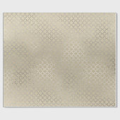 Quatrefoil Silver Glam Art Deco Ivory Shiny Cadeaupapier (Vlak)