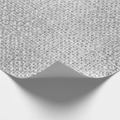 Quatrefoil Silver Gray Grafiet Monochromati Linen Cadeaupapier (Hoek)