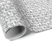 Quatrefoil Silver Gray Grafiet Monochromati Linen Cadeaupapier (Rol Hoek)