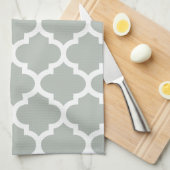Quatrefoil Silver Gray Kitchen Towelen Theedoek (Quarter Fold)
