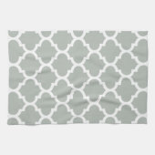 Quatrefoil Silver Gray Kitchen Towelen Theedoek (Horizontaal)